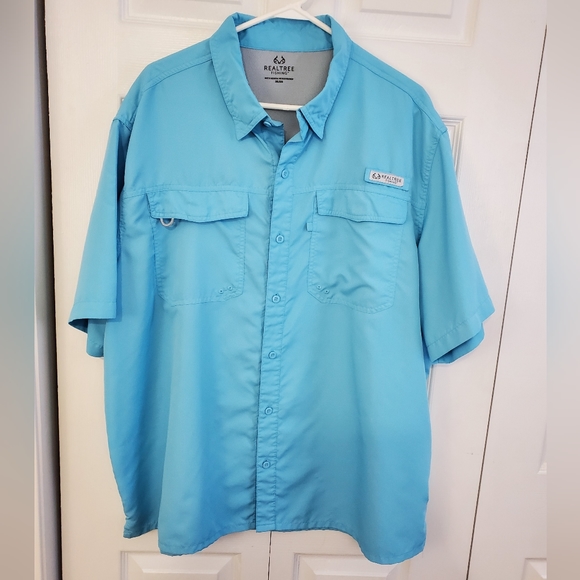 Chemise homme Realtree bleu Yonder cape ventilée dos manches courtes
